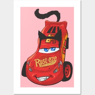 Cat Car Kachow Posters and Art